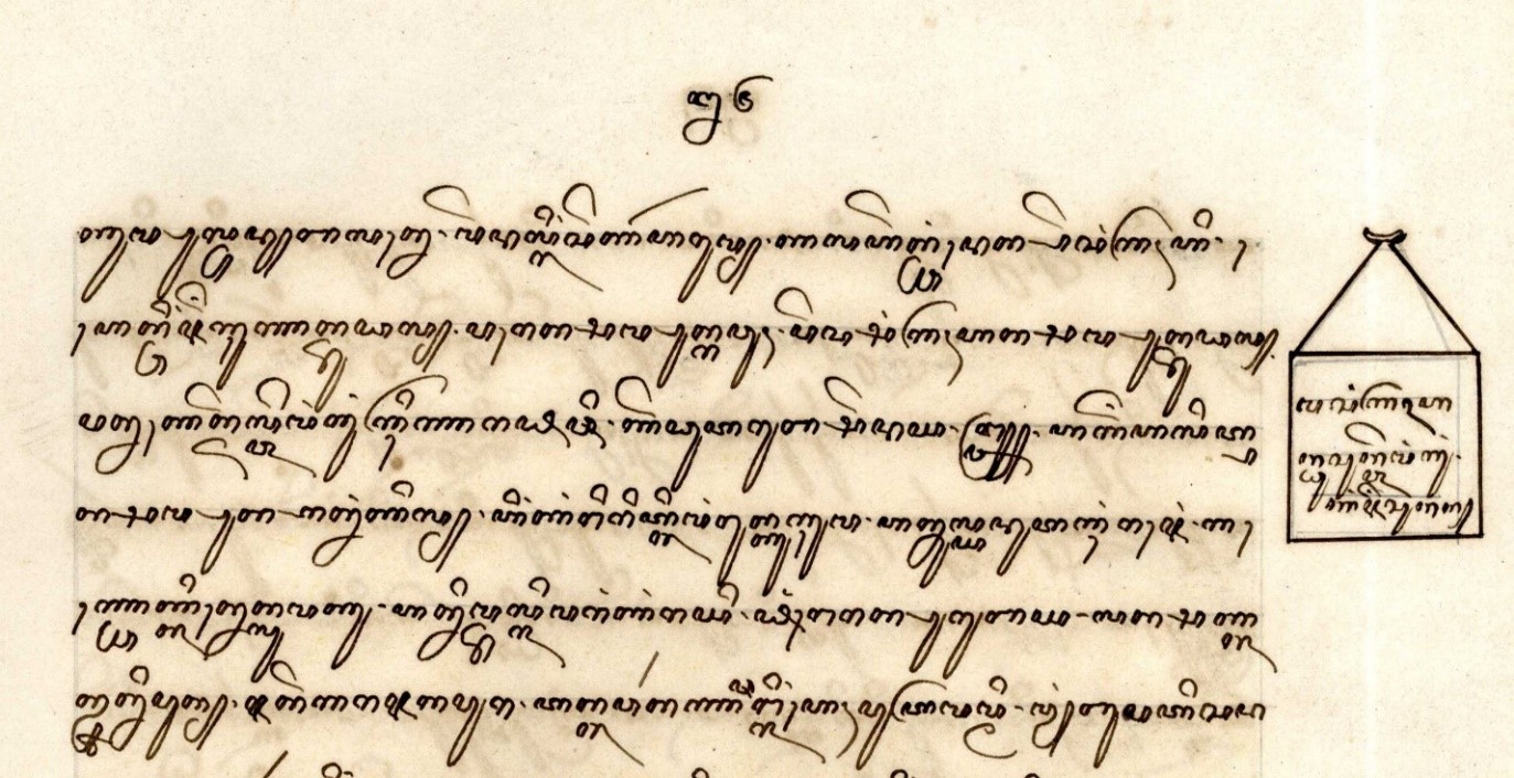 Cod.Or. 27.089. Manuscript with a short indication of the contents of the part of the text it accompanies.