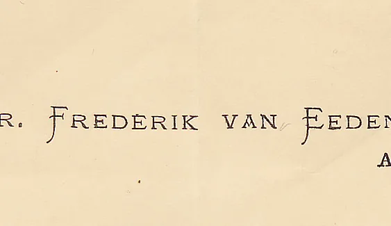 Van Eeden visiting Busken Huet