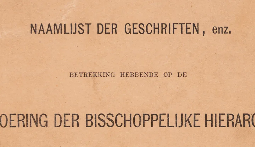 A young minister’s special collection. Hendrik Ludwijn de Voogt’s (1840-1870) pamphlet collection