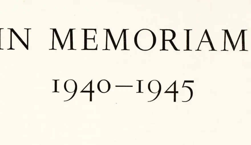 In Memoriam 1940–1945: Remembering the Victims of the Second World War at Leiden University