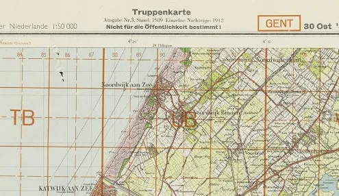 Re-use of maps in times of paper scarcity during WW2