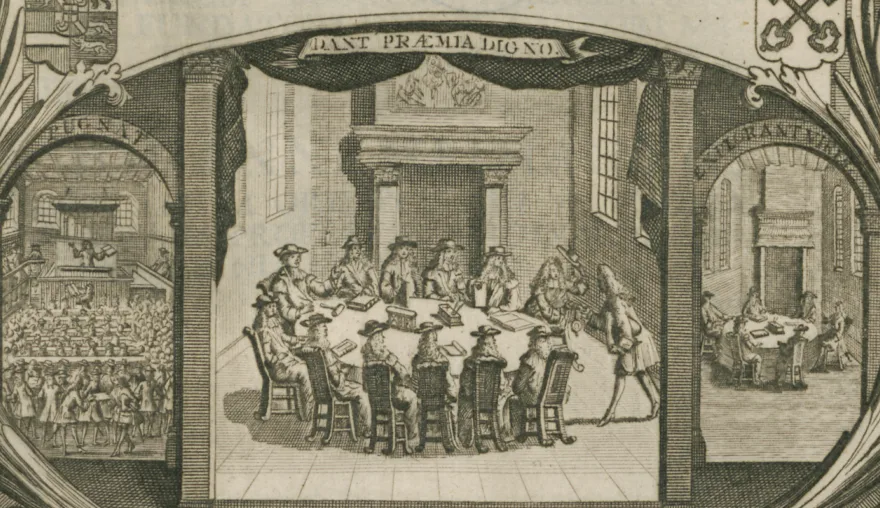 A Picture of a 1721 PhD Ceremony at Leiden University