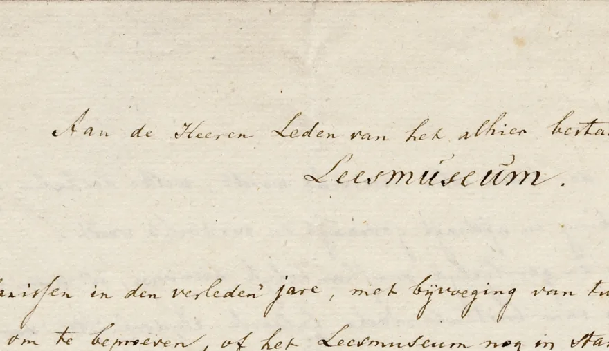 Liquidation of a ‘Reading Museum’ in Leiden