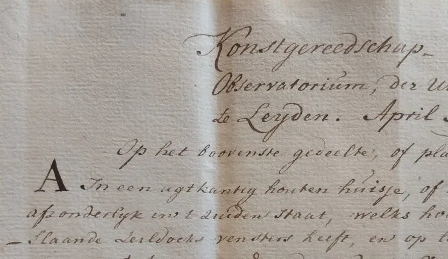 Tools and supplies for discovering space in 1798