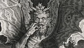 Dante’s Inferno: the three-headed monster Lucifer