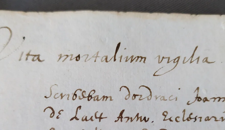 'The human life consists in vigilance'. The network of Johannes de Laet