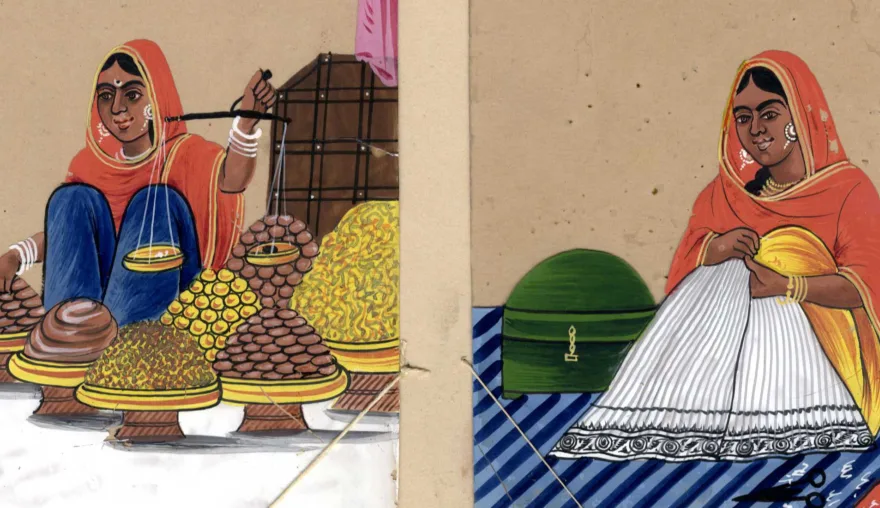 Indian Life on Mica