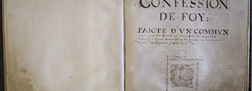 The ‘Confession de foy’ of the Walloon churches in the United Provinces of 1580