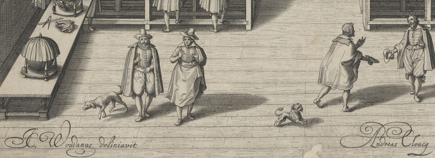 Dogs in the library (1610). A team for utility and entertainment