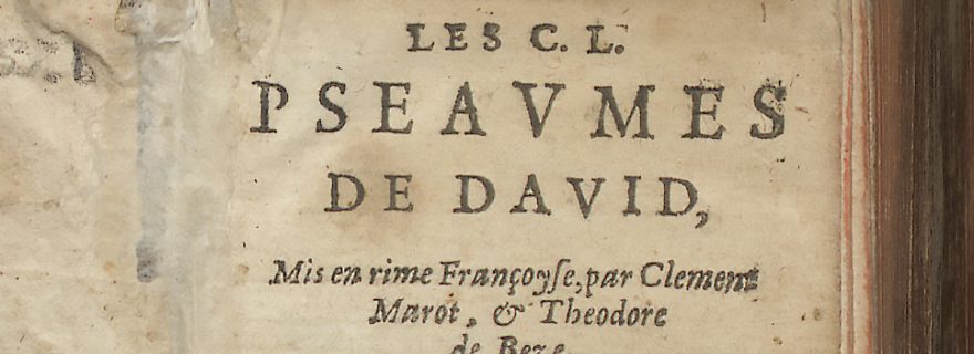 A French Psalm-Book Printed at Leiden in 1602