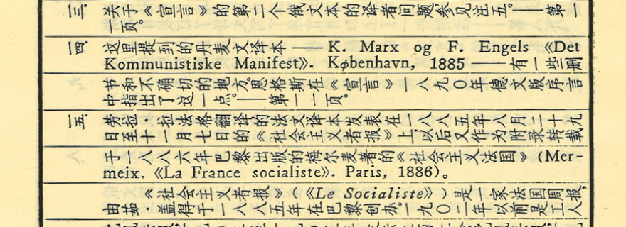 The 1973 Chinese edition of the Communist Manifesto