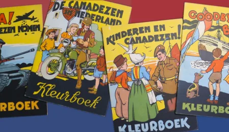 Dutch Children Cheering the Canadian Liberators: Four Dutch colouring books from 1945