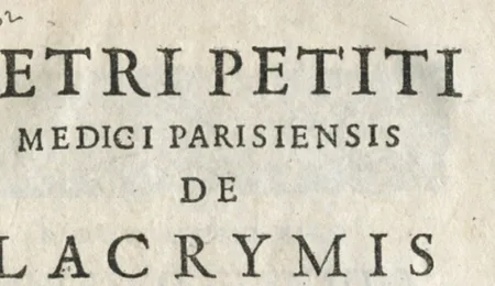 An entertaining book about tears: Petitus’ De lacrymis libri tres