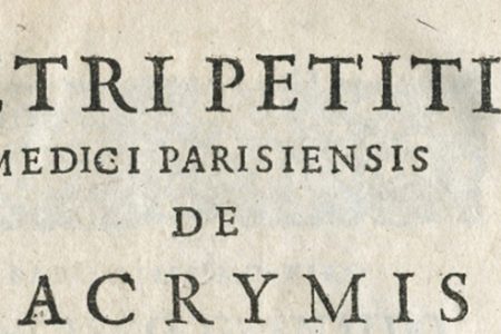 An entertaining book about tears: Petitus’ De lacrymis libri tres