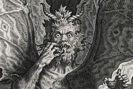 Dante’s Inferno: the three-headed monster Lucifer