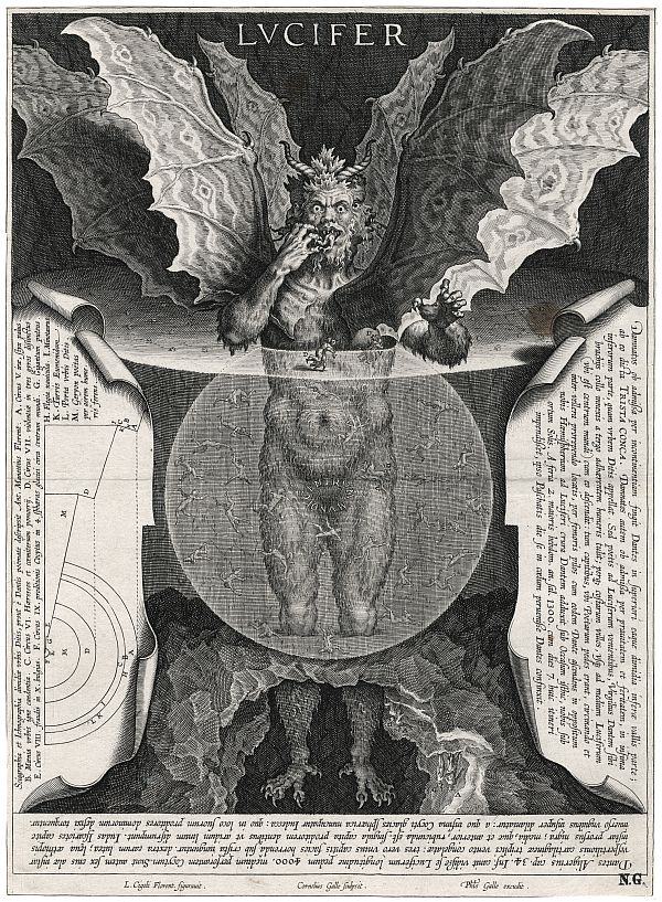 Dante's Inferno: the three-headed monster Lucifer - Leiden Special  Collections Blog